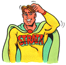 strataman scratching his head
